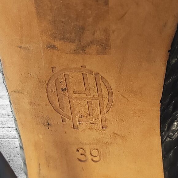 HOUSE of HARLOW 1960 NORA SNAKESKIN PLATFORM STILETTO HEELS  8.5 M- 39EU BLACK - Picture 13 of 16